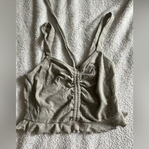 Abound Cropped Ruffle Tank